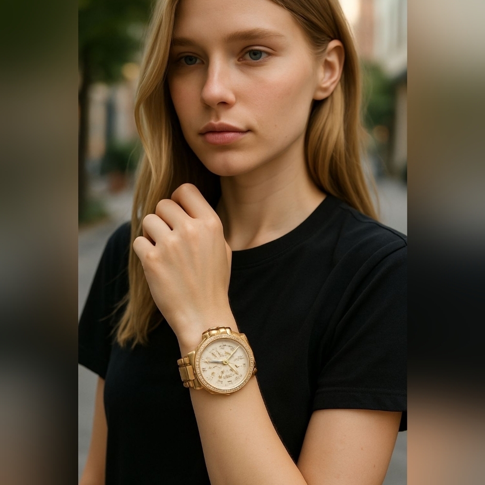 MICHAEL KORS Parker Rose Gold-Tone Chronograph Watch